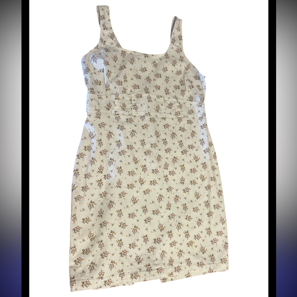 No Boundaries White Dress with small Floral Pattern